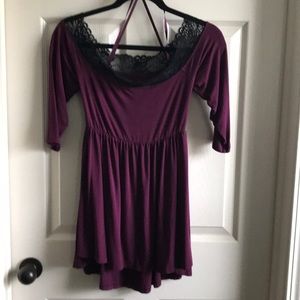 Torrid sz 0 Super Soft Knit Off Shoulder Lacey Top